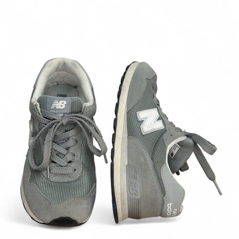 New Balance 515 Kids Youth Size 3.5 Grey White Suede Mesh Sneakers GC515GRY